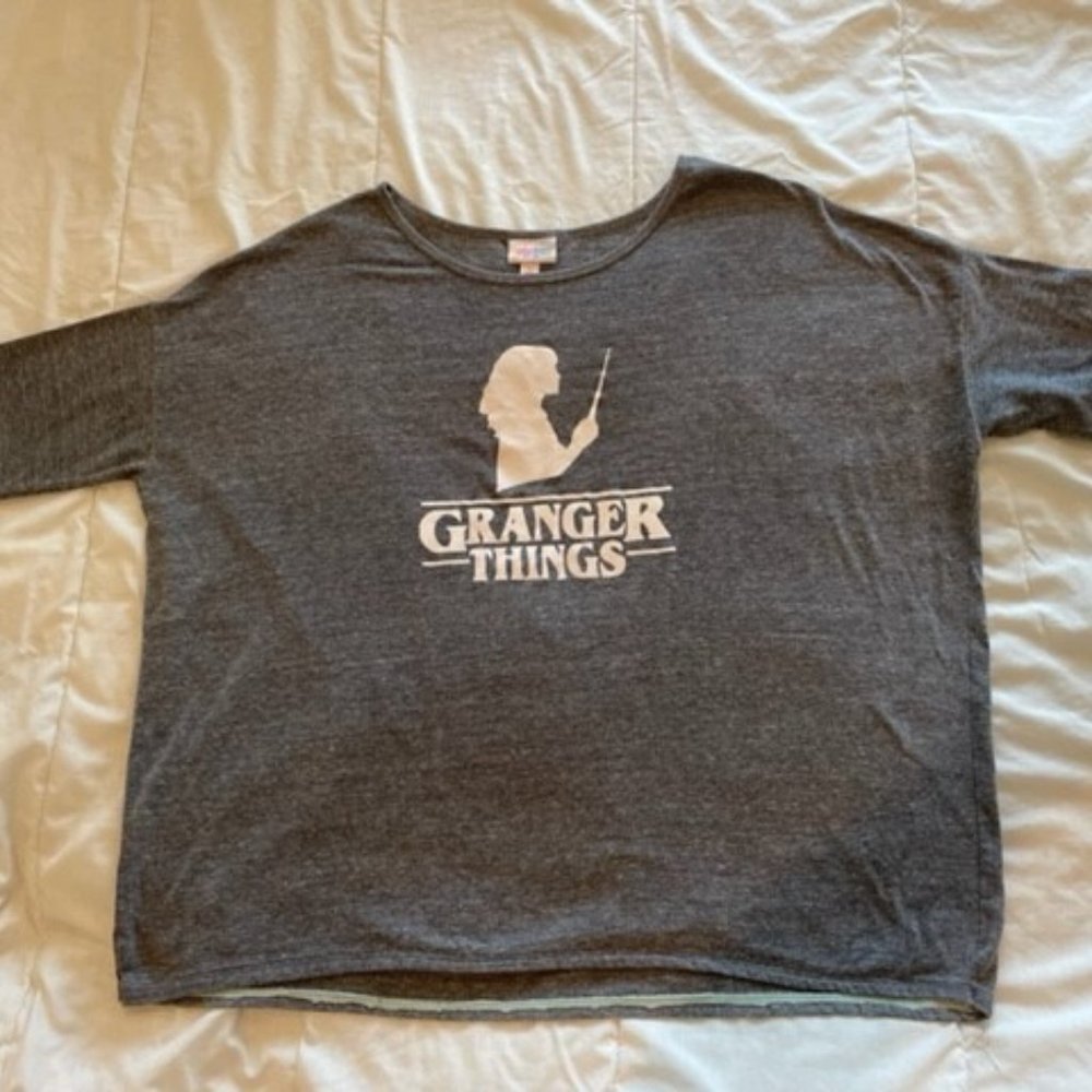 Homemade ""Granger Things TShirt on LuLaRoe Size Small Irma. #5133